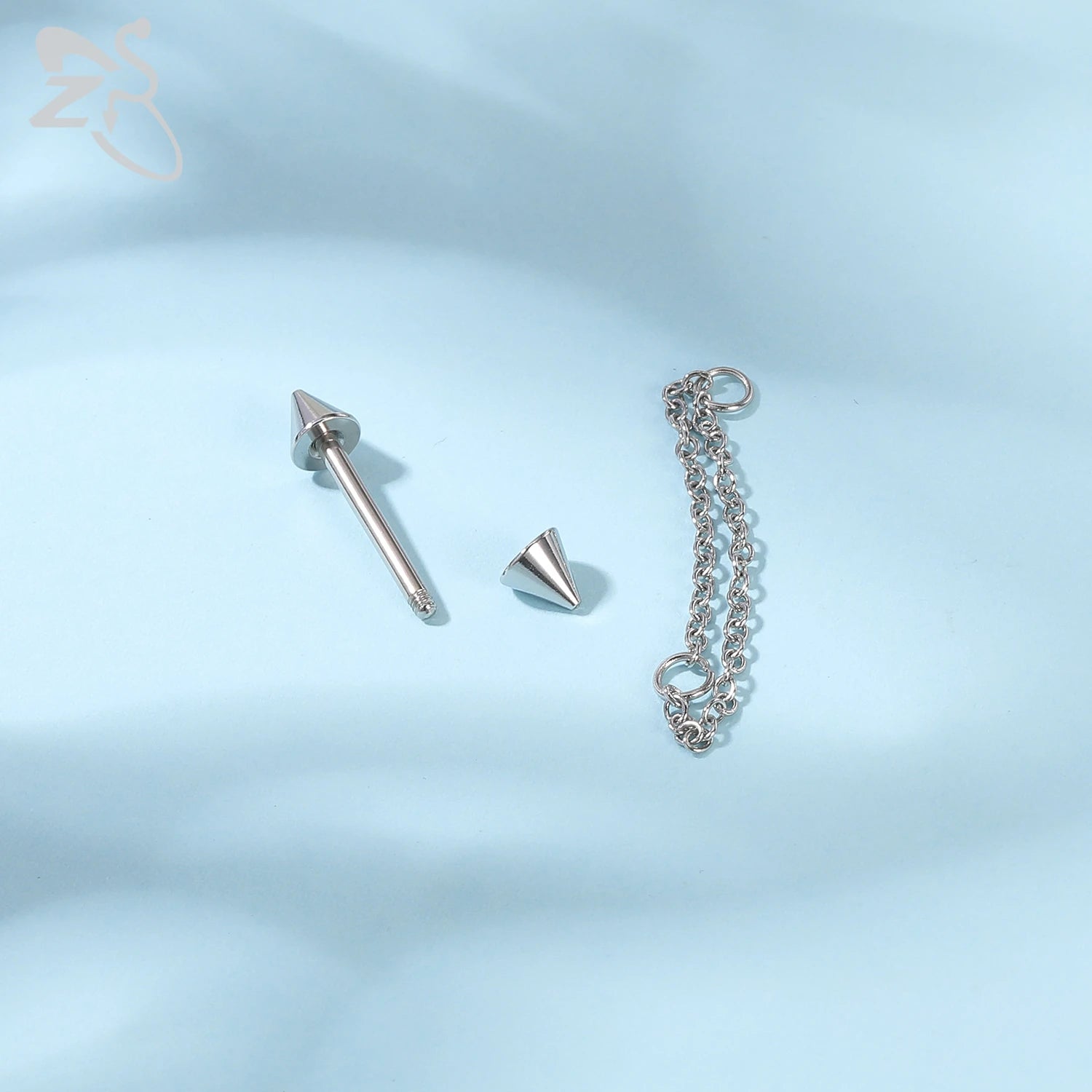 ZS 2 Pcs/lot Heart Crystal Nipple Piercings Men Women Tassel Drop Stainless Steel Nipple Ring Barbell Body Piercing Jewelry 14G Badiee Stylez