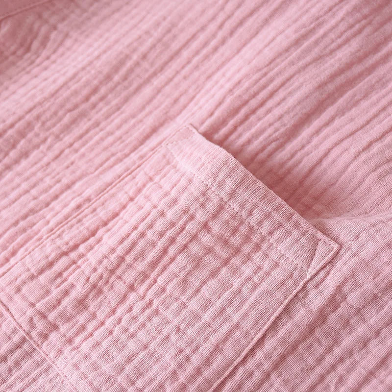 2025 Japanese Kimono Set 100%Cotton Pajamas Two-piece Couple Yukata Loose Men's And Women's Sweat Steaming Suit Home Service Set