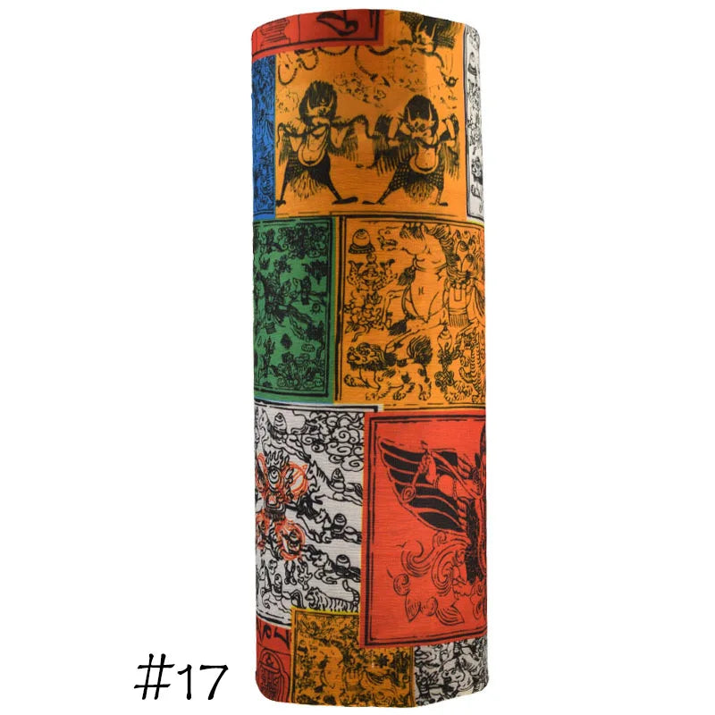 Men Women Windproof Headband Tube Bandana Headscarf Outdoor Cycling Mask Elastic Seamless Scarves Head Face Neck Sunshade Collar 17 One Size >8Y