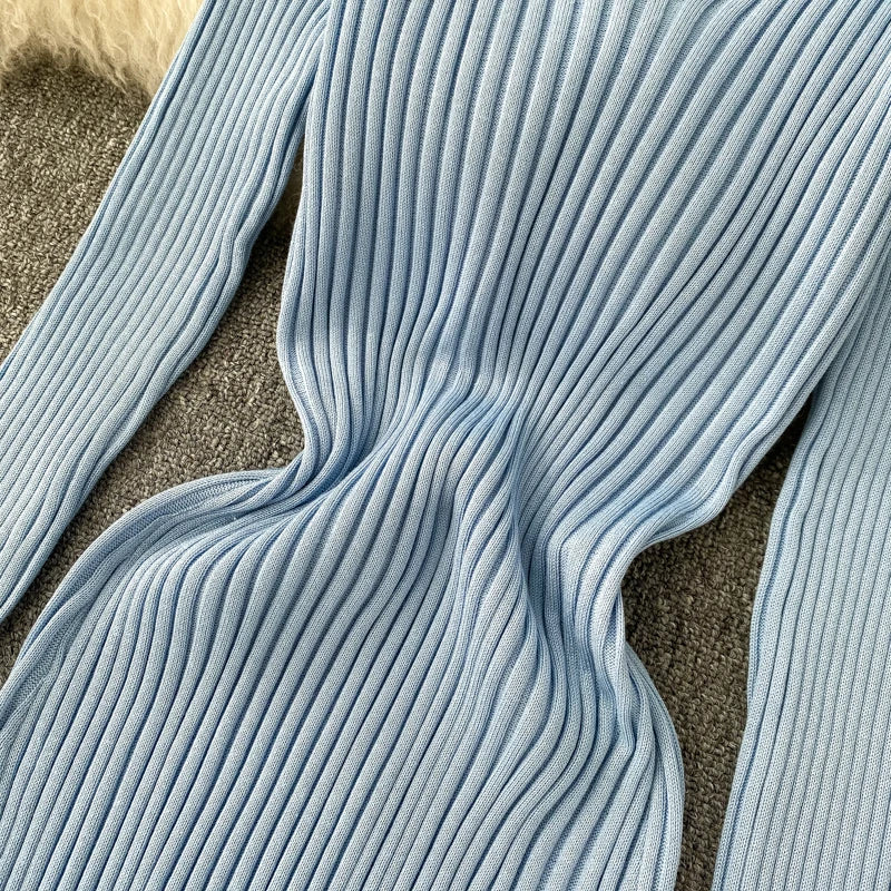 SINGRAIN Women Autumn Knitted Dress V Neck Sexy Slim Elastic Oversized Basic Bodycon Long Dress Winter knit Warm Sweater Dresses