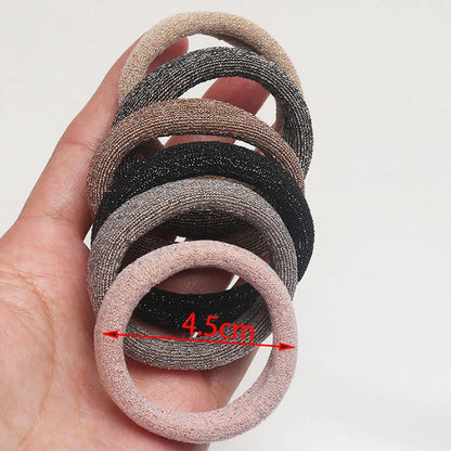 6PCS Women Glitter Hair Scrunchies Girls Elastic Hair Rubber Bands Hair Holder/Gum Hair Accessories Ponytail Hair Holders Badiee Stylez