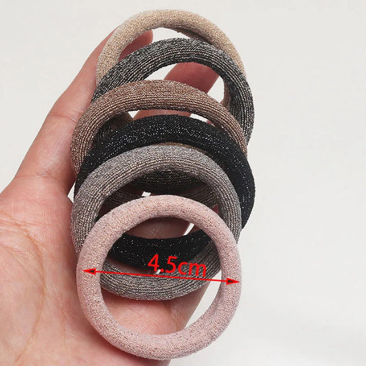 6PCS Women Glitter Hair Scrunchies Girls Elastic Hair Rubber Bands Hair Holder/Gum Hair Accessories Ponytail Hair Holders Badiee Stylez