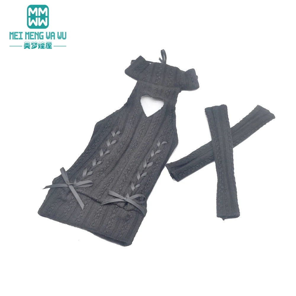 1/4 1/3 BJD clothes DD SD DDL MSD doll fashion hanging neck hanging neck sweater dress Arm sleeve JPy-006-T-C
