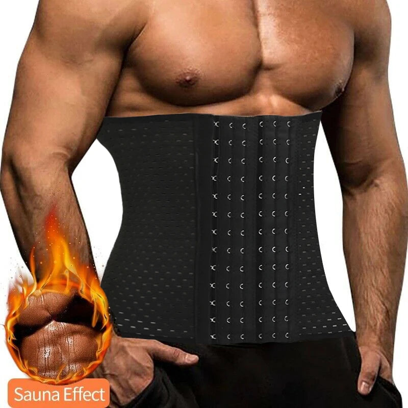 Waist Trainer Shapers Corset for Men Abdomen Reducer Slimming Belt Shapewear High Compression Modeling Strap Workout Girdle Faja