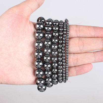 Natural Stone Beads Black Hematite Beads Round Loose Beads 2 3 4 6 8 10 12 14mm For Bracelets Necklace Jewelry Making