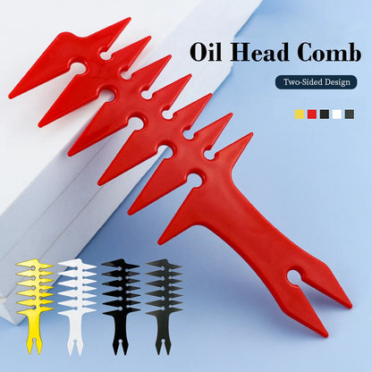 Men Oil Head Comb Hairdresser Haircut Wide Tooth Fork Comb Two-side Tooth Design Detangling Comb Salon Barber Hairdressing Tools