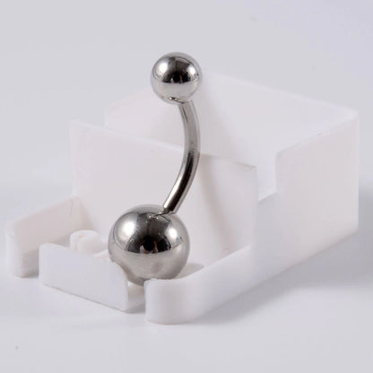 1Piece Surgical Steel Anodized Belly Button Rings Matte Balls Navel Studs Banana  Curved Barbell Body Piercing Jewelry 14g Badiee Stylez