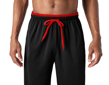 TACVASEN Breathable Mesh Sportswear Pants Men's Casual Trousers Elastic Waist Running Joggers Hiking Mountain Loose Fit Pants