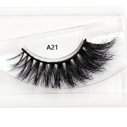 LEHUAMAO False Eyelashes Mink Lashes Natural Thick False Eyelashes Extension Wispy Soft Lashes Makeup Tools D22
