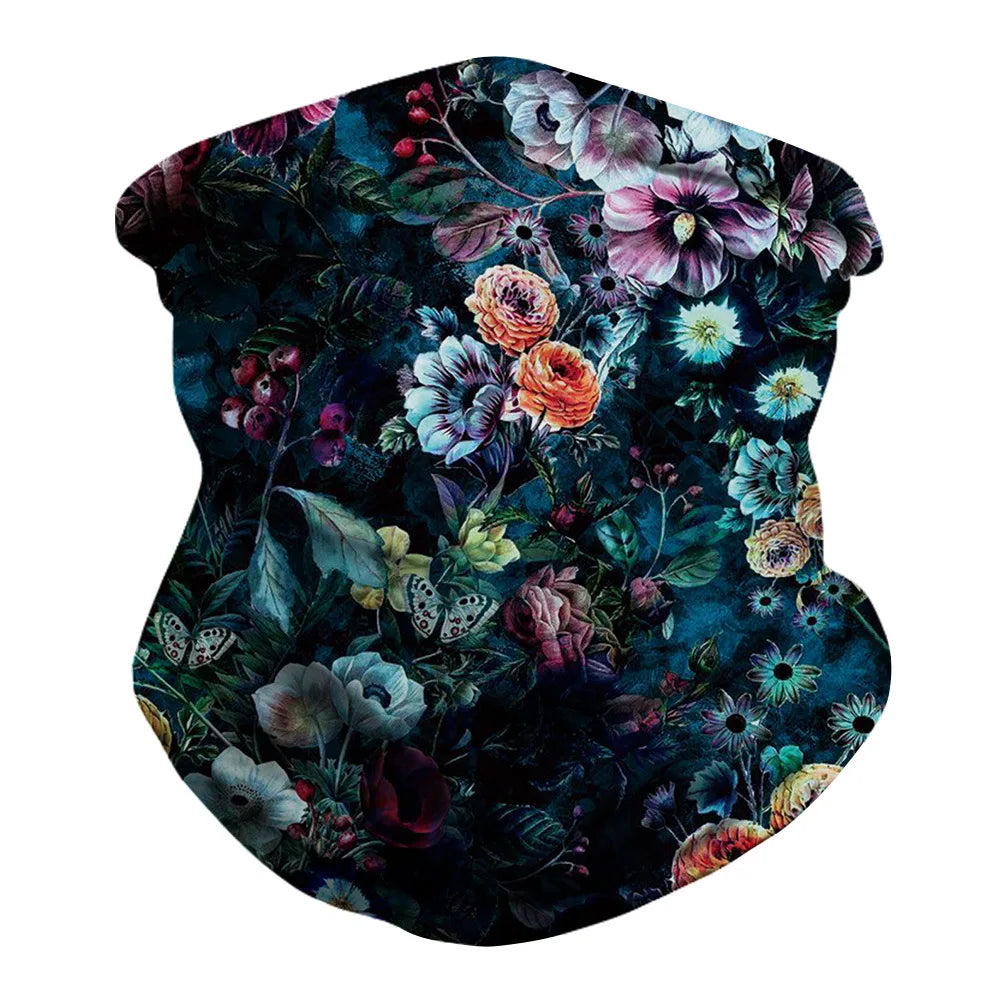 Women and men Fashionable digital print outdoor cycling neck gaiter and mask multi-functional magic headband and magic scarf 02