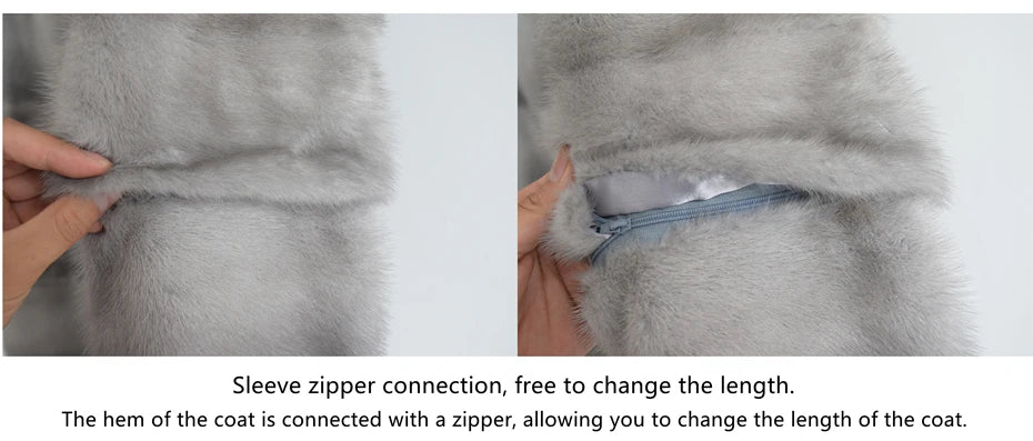 Fancy Rani Real Mink Fur Coat Natural White Women Winter Long Leather Jacket Luxury Female Clothes Mink Fur Coat Women Promotion Badiee Stylez