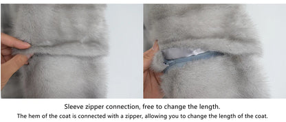 Fancy Rani Real Mink Fur Coat Natural Women Winter Long Leather Jacket Luxury Female Clothes  2023 Mink Fur Coat Women Promotion Badiee Stylez