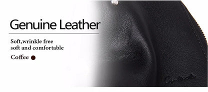 CONTACT'S Classic New Double Zip Men's Genuine Cow Leather Car Key Holder Multifunction Housekeeper High Class Motor Key Case