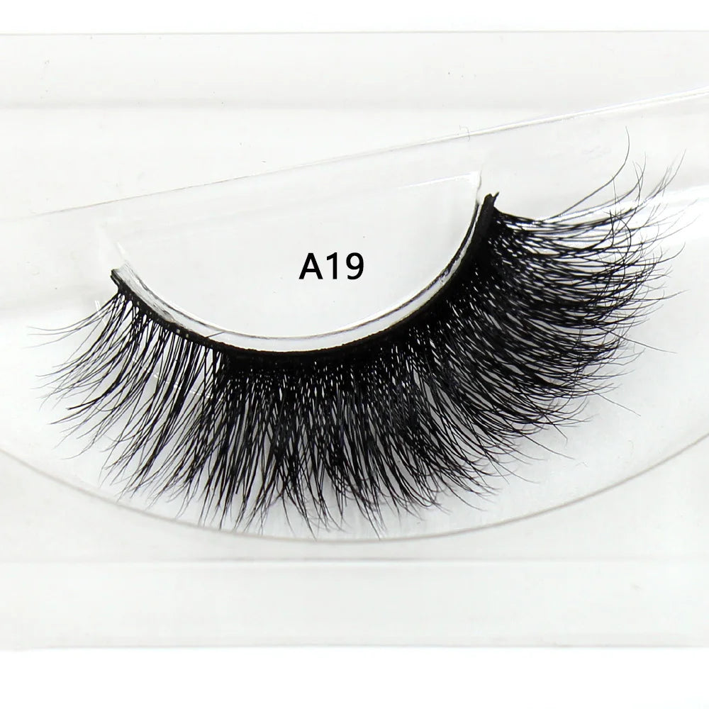 LEHUAMAO False Eyelashes Mink Lashes Natural Thick False Eyelashes Extension Wispy Soft Lashes Makeup Tools D22