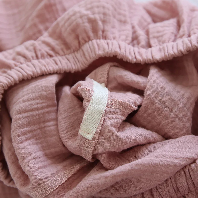 Summer Japanese Couples Pajamas Thin Cotton Gauze Crepe Short Sleeve Shorts Kimono Men and Women Home Clothes 2 Piece Sleepwear