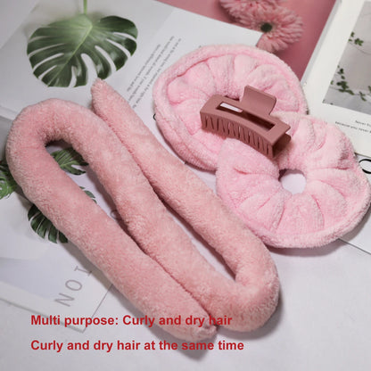 Heatless Curls Overnight Lazy Curler Soft Super Absorbent Velvet Curls Band Heatless Curing Rod Headband Make Hair Curly and Dry