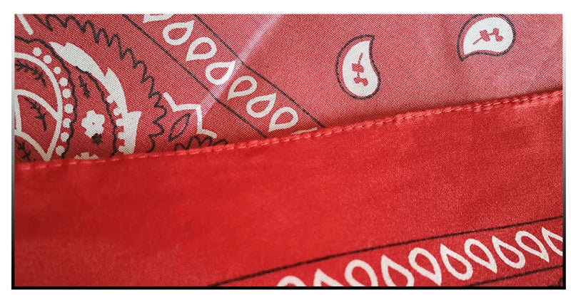 Fashion Hip Hop Bandana Kerchief Unisex Black Hair Band Neck Scarf Headwear Wrist Wraps Head Square Scarves Print Handkerchief