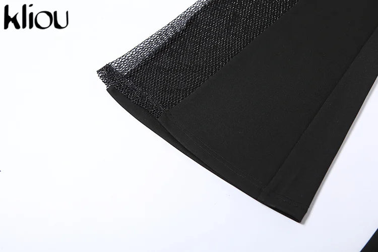 Kliou Shiny Silver Net Jumpsuit Women Fashion Patchwork Mesh Classic Style One Pieces Hipster Twinkle Sleeveless High Streetwear Badiee Stylez