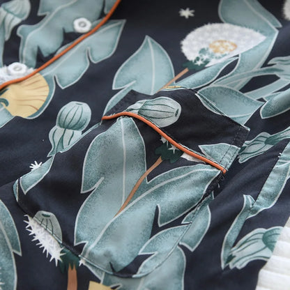 summer news pijama mujer thin section short-sleeved shorts large floral print pajamas home service ladies pajamas for women