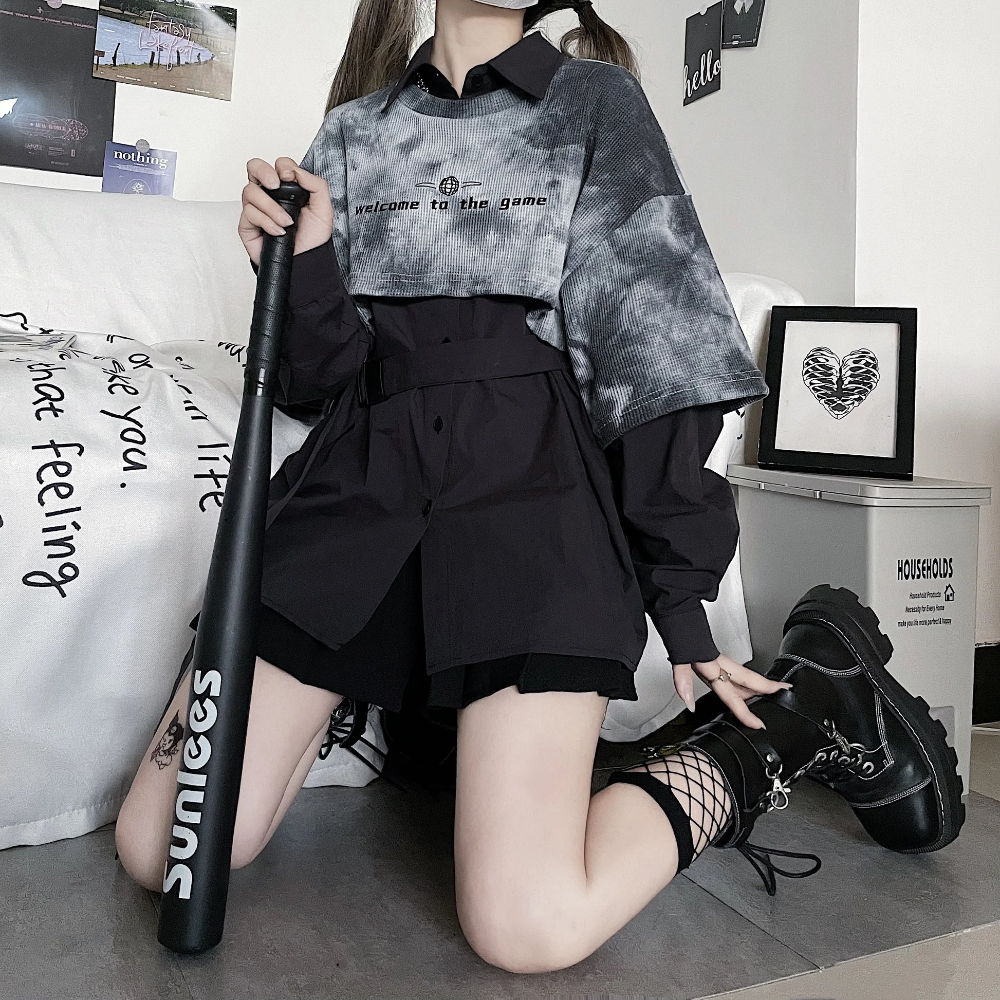 harajuku loose tops women sweatshirts gothic loose streetwear hoodies kawaii hoodie and shirts fashion clothes