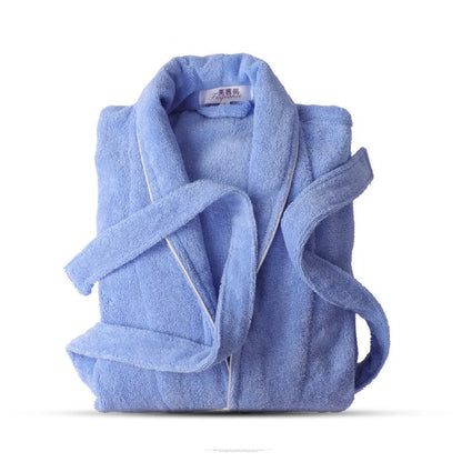 100% Cotton Toweling Terry Robe Lovers Soft Bath Robe Men And Women Nightrobe Sleepwear Male Casual Home Bathrobe Hotel Robe 3