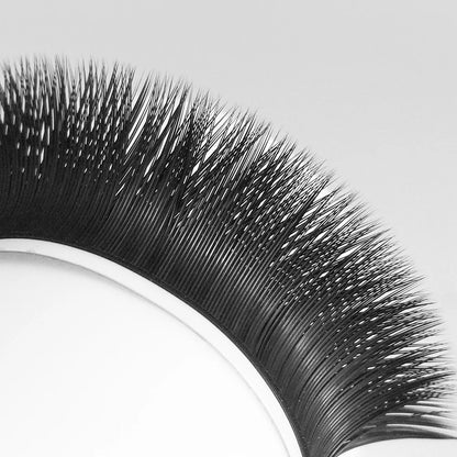 GLAMLASH V-Shape Ellipse Flat Split Tips YY Eyelash Extension Premade Volume Double Tips Easy-fans 2D Eyelash Super Soft Natural