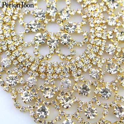 Crystal for Welding technology patch classic DIY gold silver wedding dress Rhinestone decoration accessories YHX061
