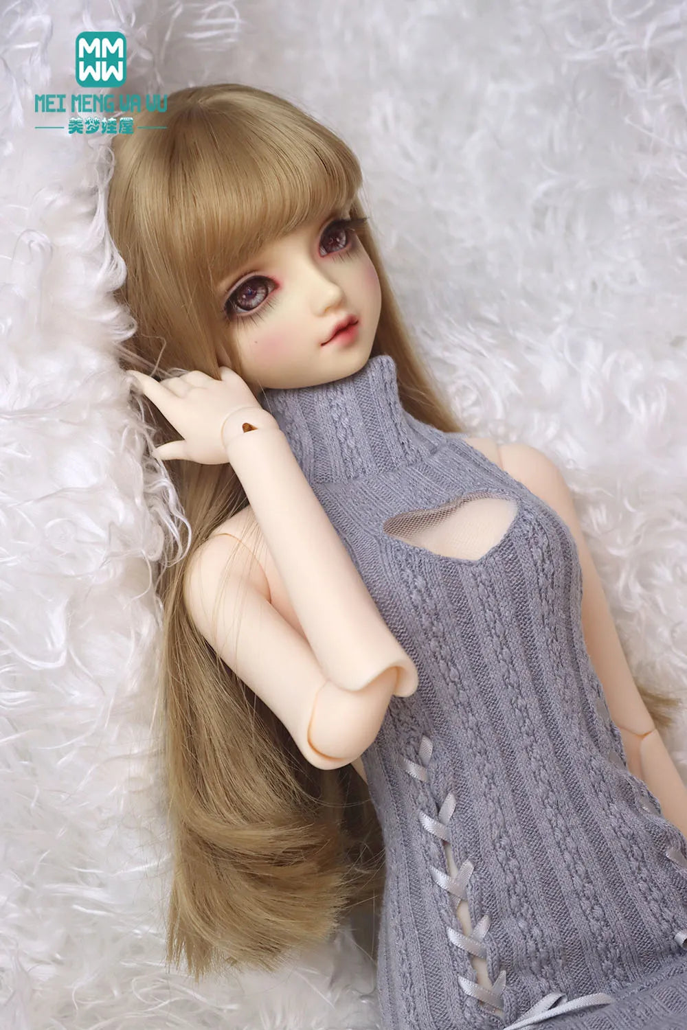 1/4 1/3 BJD clothes DD SD DDL MSD doll fashion hanging neck hanging neck sweater dress Arm sleeve