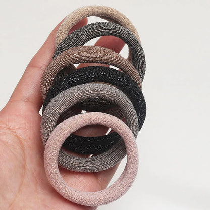 6PCS Women Glitter Hair Scrunchies Girls Elastic Hair Rubber Bands Hair Holder/Gum Hair Accessories Ponytail Hair Holders Badiee Stylez