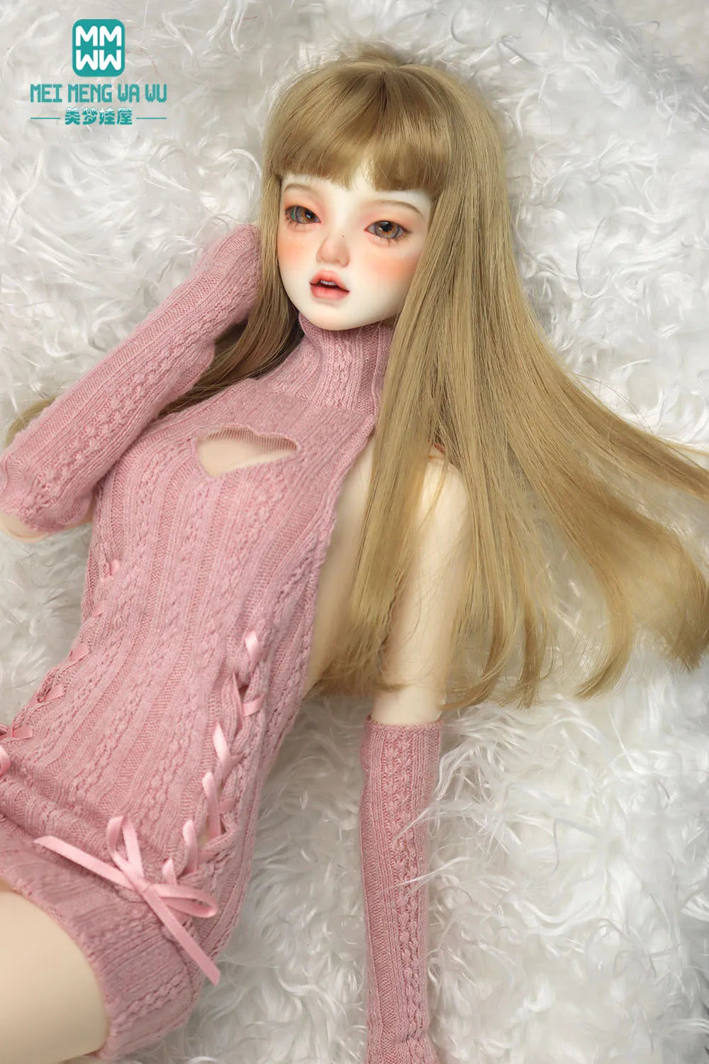 1/4 1/3 BJD clothes DD SD DDL MSD doll fashion hanging neck hanging neck sweater dress Arm sleeve