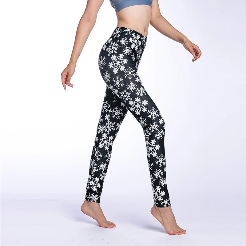 Women Leggings High Waist Cartoon Comic Beauty Print Trousers Soft Female Casual Elastic Pant