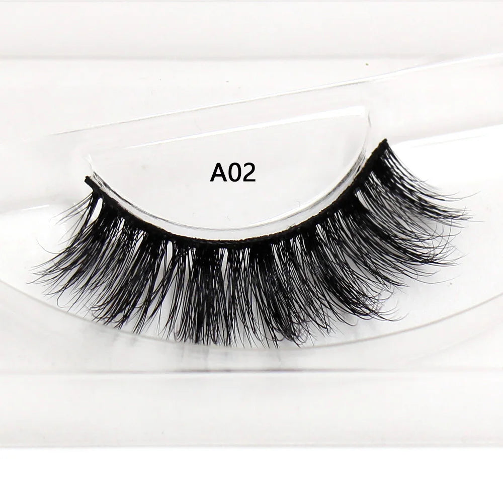 LEHUAMAO False Eyelashes Mink Lashes Natural Thick False Eyelashes Extension Wispy Soft Lashes Makeup Tools D22