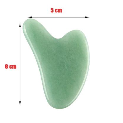 Natural Stone Jade Gouache Scraper Rose Quartz Facial Gua Sha Tools Neck Massager for Face Lifting Wrinkle Remover Beauty Health green CHINA