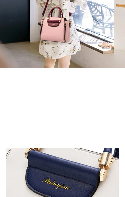 Women's bag 2025 new fashion women's bags hit color hand-held  bag Europeand the United States all-match shoulder messenger bag
