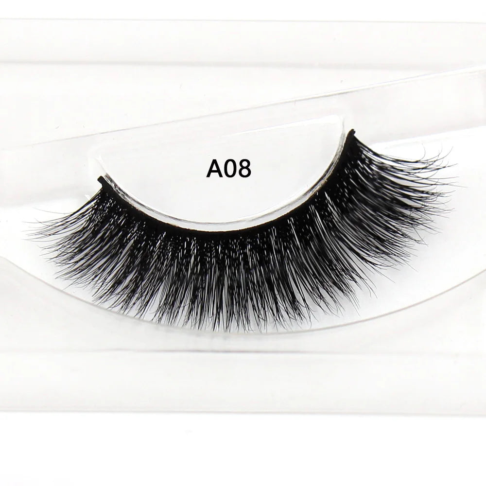 LEHUAMAO False Eyelashes Mink Lashes Natural Thick False Eyelashes Extension Wispy Soft Lashes Makeup Tools D22