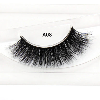 LEHUAMAO False Eyelashes Mink Lashes Natural Thick False Eyelashes Extension Wispy Soft Lashes Makeup Tools D22