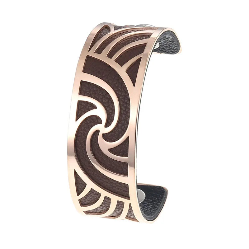 Cremo Love Cuff Bracelets Stainless Steel 25mm Bangles Manchette Femme Interchangeable Reversible Leather Band Pulseiras Badiee Stylez