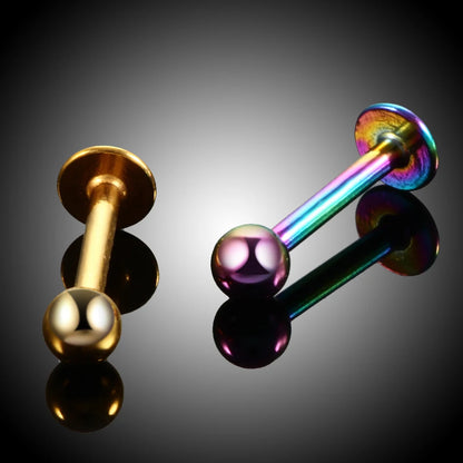 10Pcs/20Pcs/50Pcs G23 Titanium Labret Piercing Internal & External Design Lip Piercing Labret Stud Cartilage Helix Piercing Badiee Stylez