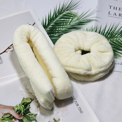 Heatless Curls Overnight Lazy Curler Soft Super Absorbent Velvet Curls Band Heatless Curing Rod Headband Make Hair Curly and Dry beige set 2