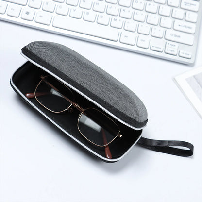 1 Pcs Zipper Closure Sunglasses Hard Box Eyewear Case Simple Style Portable EVA Reading Glasses Protective Box Unisex Travel