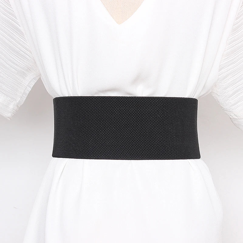 Plus Size Elastic Corset Belt Female Waist Wide Belts For Women Designer High Quality Stretch Cummerbunds Dress Waistband Badiee Stylez