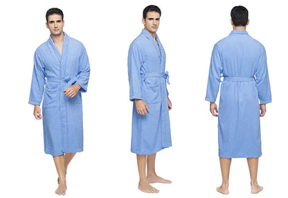 Home Bathrobe 100% Cotton pink Toweling Terry Robe Unisex lovers Soft Bath Robe Men And Women Nightrobe Sleepwear Casual 2024