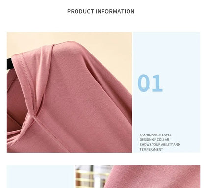 Modal Hoodies Solid Basic Tshirt Bottoming Sweatshirts All match Spring Autum Summer Casual street wear