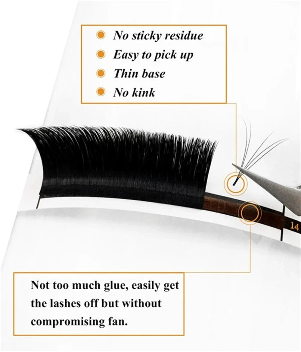 GEMERRY Easy Fan Lashes Eyelashes Extension Artificial Lash Faux Mink Makeup Cils Long Blooming Russian Volume False Eyelash