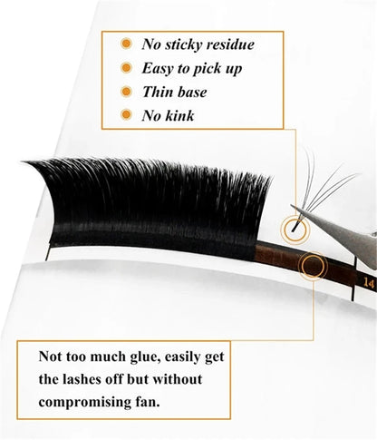 GEMERRY Easy Fan Lashes Eyelashes Extension Artificial Lash Faux Mink Makeup Cils Long Blooming Russian Volume False Eyelash