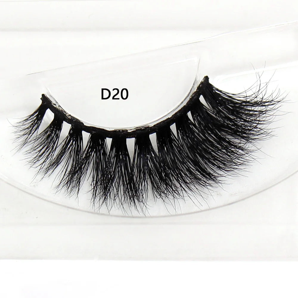 LEHUAMAO False Eyelashes Mink Lashes Natural Thick False Eyelashes Extension Wispy Soft Lashes Makeup Tools D22