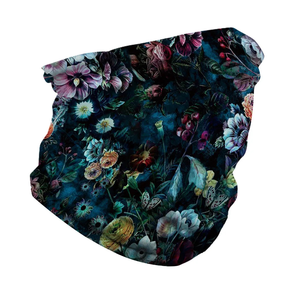 Women and men Fashionable digital print outdoor cycling neck gaiter and mask multi-functional magic headband and magic scarf