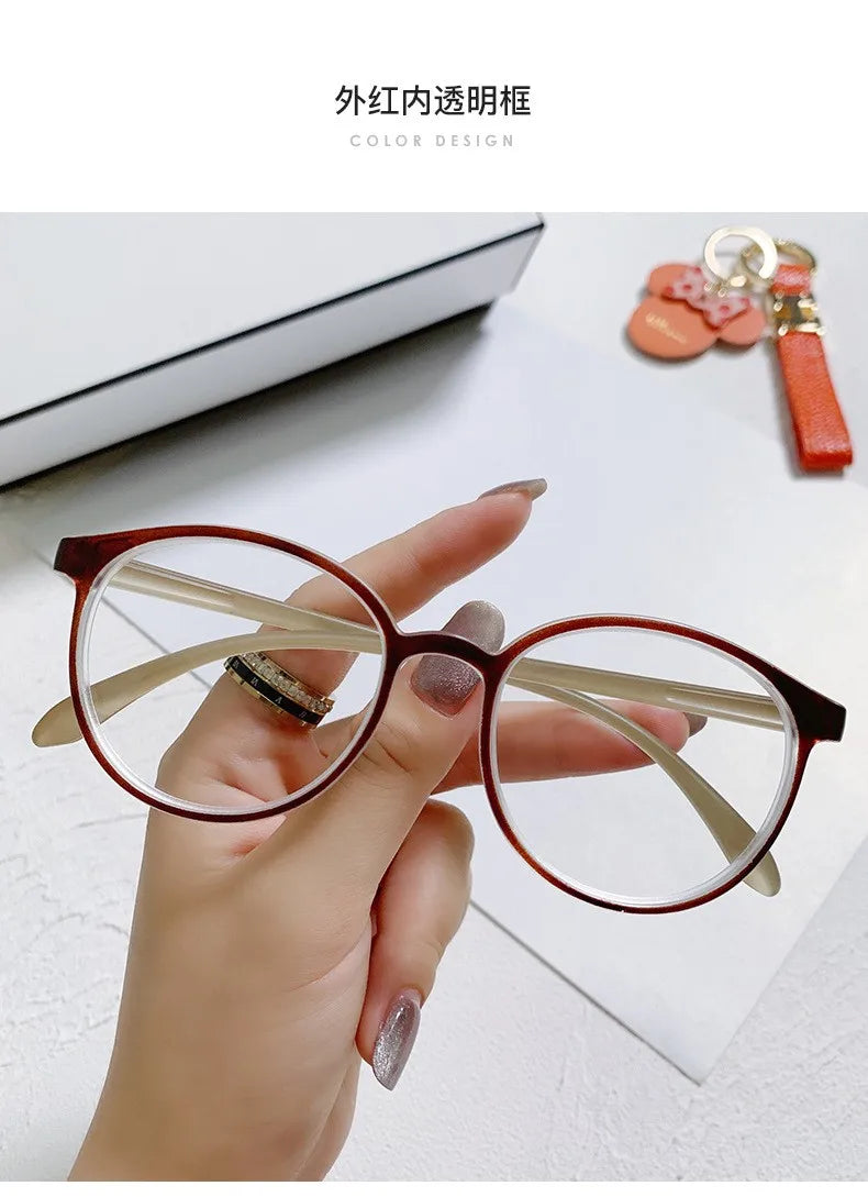 New arrival Computer Glasses Frame Women Men Anti Blue Light Round Eyewear Blocking Glasses Optical Spectacle Eyeglass Badiee Stylez