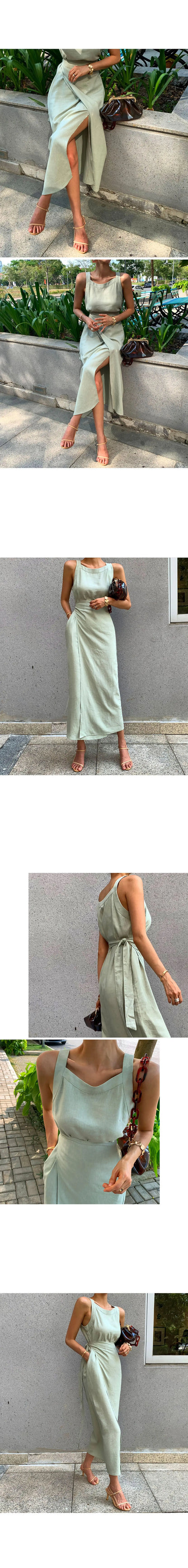 REALEFT New 2024 Summer Cotton Linen Women's Long Dresses Vintage Lace Up Maxi Dress Sashes Sleeveless Female Tank Beach Dresses