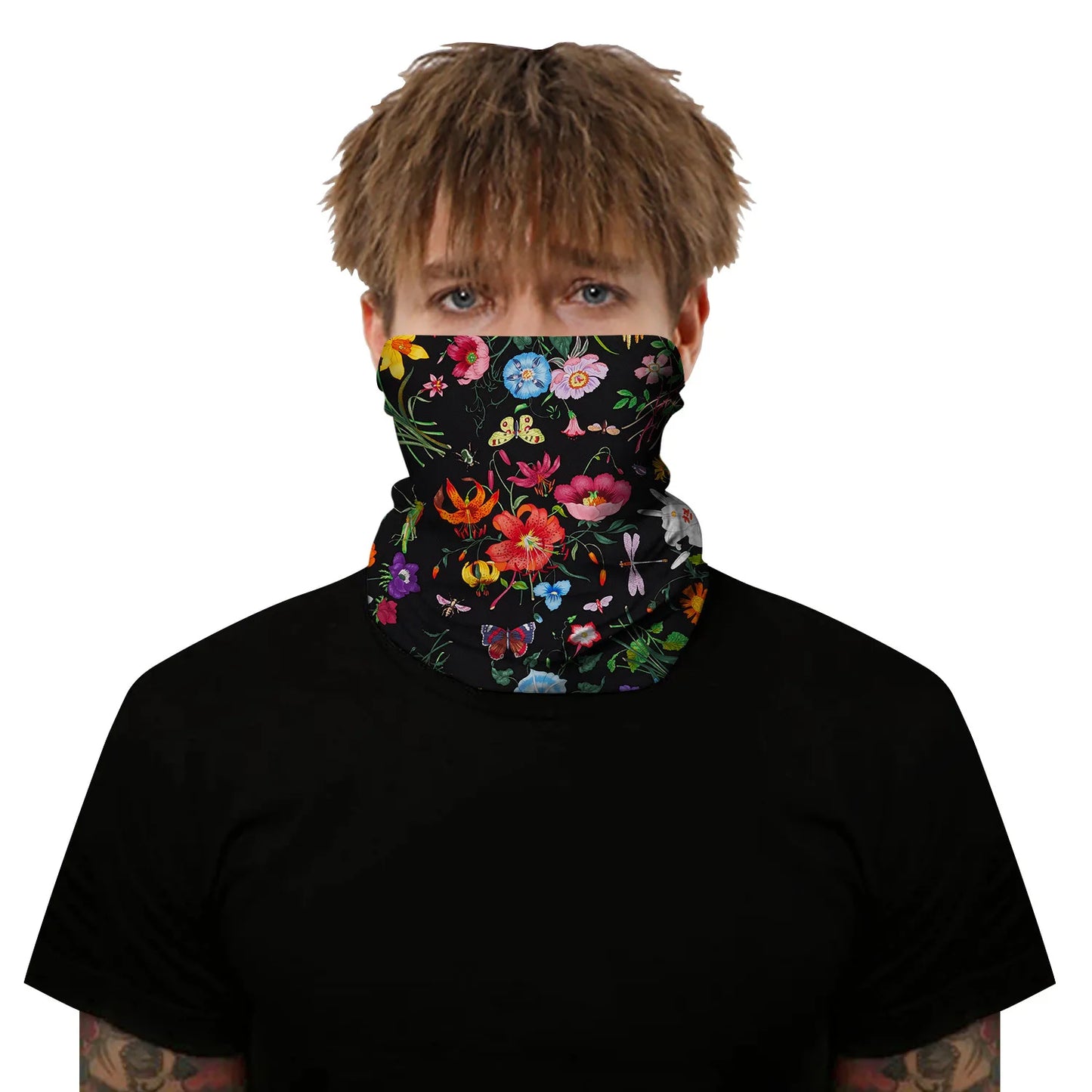 Women and men Fashionable digital print outdoor cycling neck gaiter and mask multi-functional magic headband and magic scarf